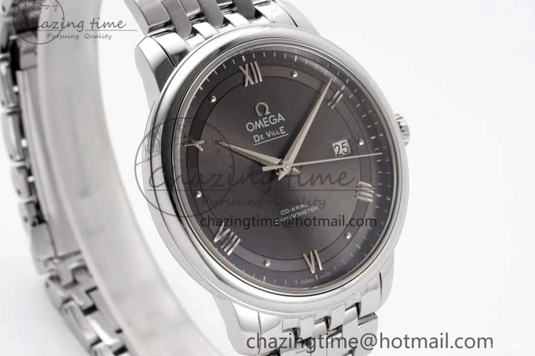 0123 De Ville SS DIWF 1:1 Best Edition Gray Dial SS Markers on SS Bracelet MIYOTA FlexibleFit 7851